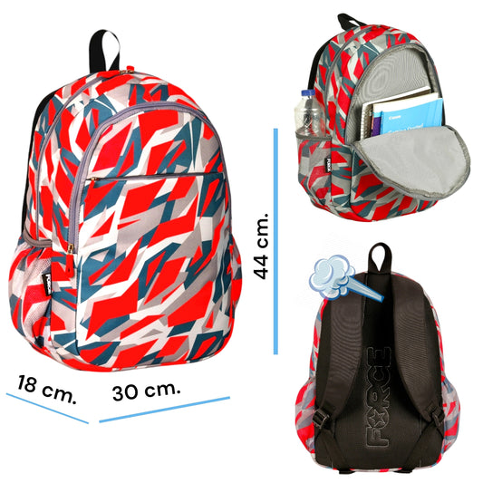 Force Backpack Unisex -RED Camouflage pattern - new edition - FNE030