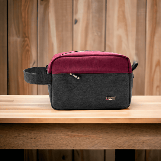 Force Linen Accessories and Toiletry Handbag - Gray/Burgundy - Unisex-FCN001 - FORCE STORES