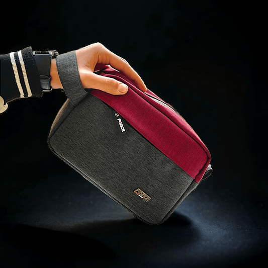 Force Linen Accessories and Toiletry Handbag - Gray/Burgundy - Unisex-FCN001 - FORCE STORES