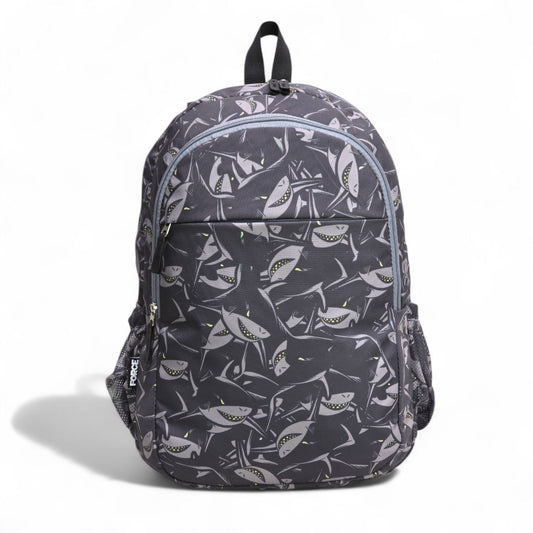 Force Backpack Unisex -Gray shark pattern - new edition - FNE038