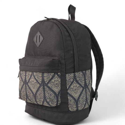 Force laptop backpack 14" Black color with Diamond Leaf Pattern - FG-26 - Echo Leaf