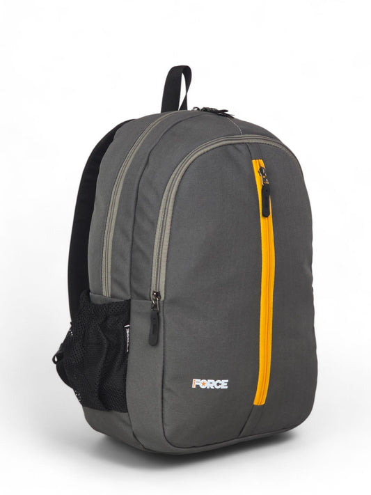 Force Basic Backpack-full waterproof-Dark Gray With yellow zipper FDB-2019