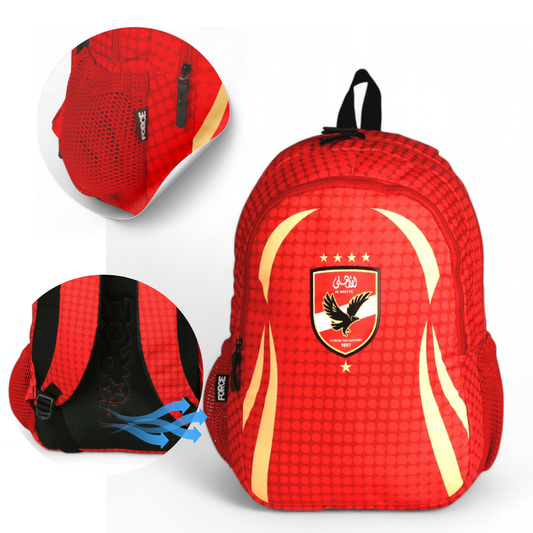 Force Backpack Unisex -Ahly pattern 2025 -Red - new edition - FNE-907-2025