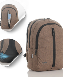 FORCE  Daily Backpack Linen Cafee - FDB2034