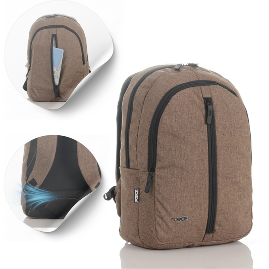 FORCE  Daily Backpack Linen Cafee - FDB2034