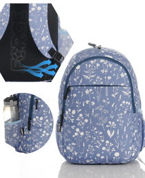 Force Backpack Unisex - floral pattern blue - new edition - FNE07