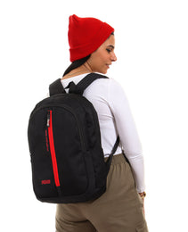 FORCE  Basic Backpack Black/ Red unisex backpack- FDB-20-31 - FORCE STORES