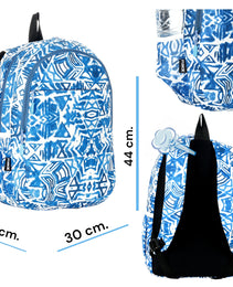 Force Backpack Unisex -blue & white pattern - new edition - FNE-018