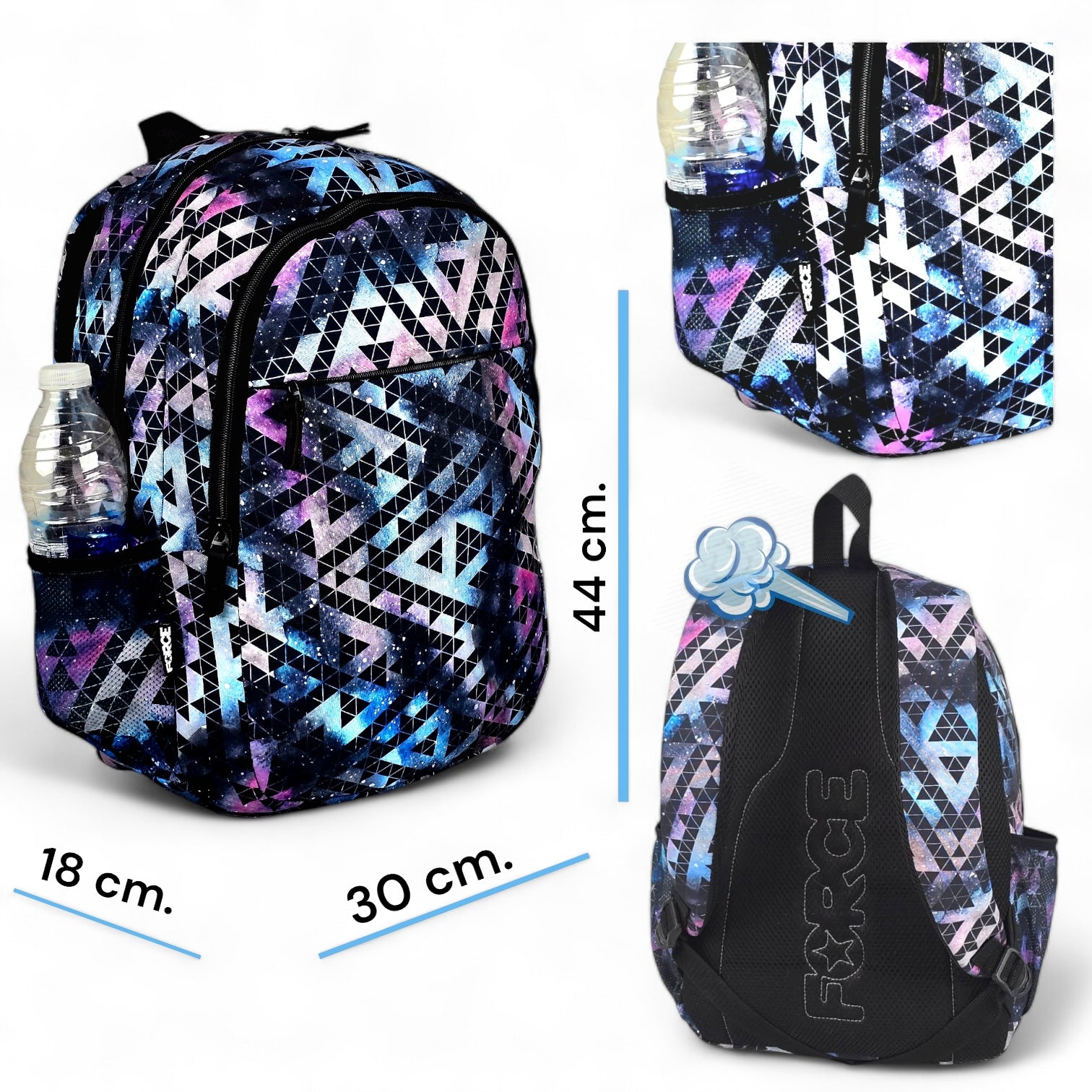 Force Backpack Unisex waterproof -multi color- new edition - FNE-027