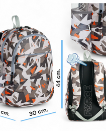 Force Backpack Unisex -Gray-Orang Camouflage  pattern - new edition - FNE033