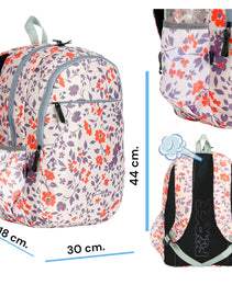 Force Backpack Unisex -floral pattern Orange - new edition - FNE034