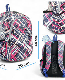 Force Backpack Unisex - scribble pattern Blue- new edition - FNE035