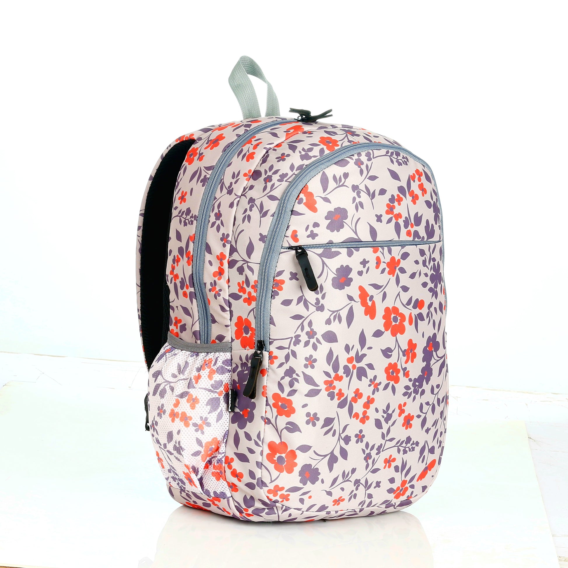 Force Backpack Unisex -floral pattern Orange - new edition - FNE034