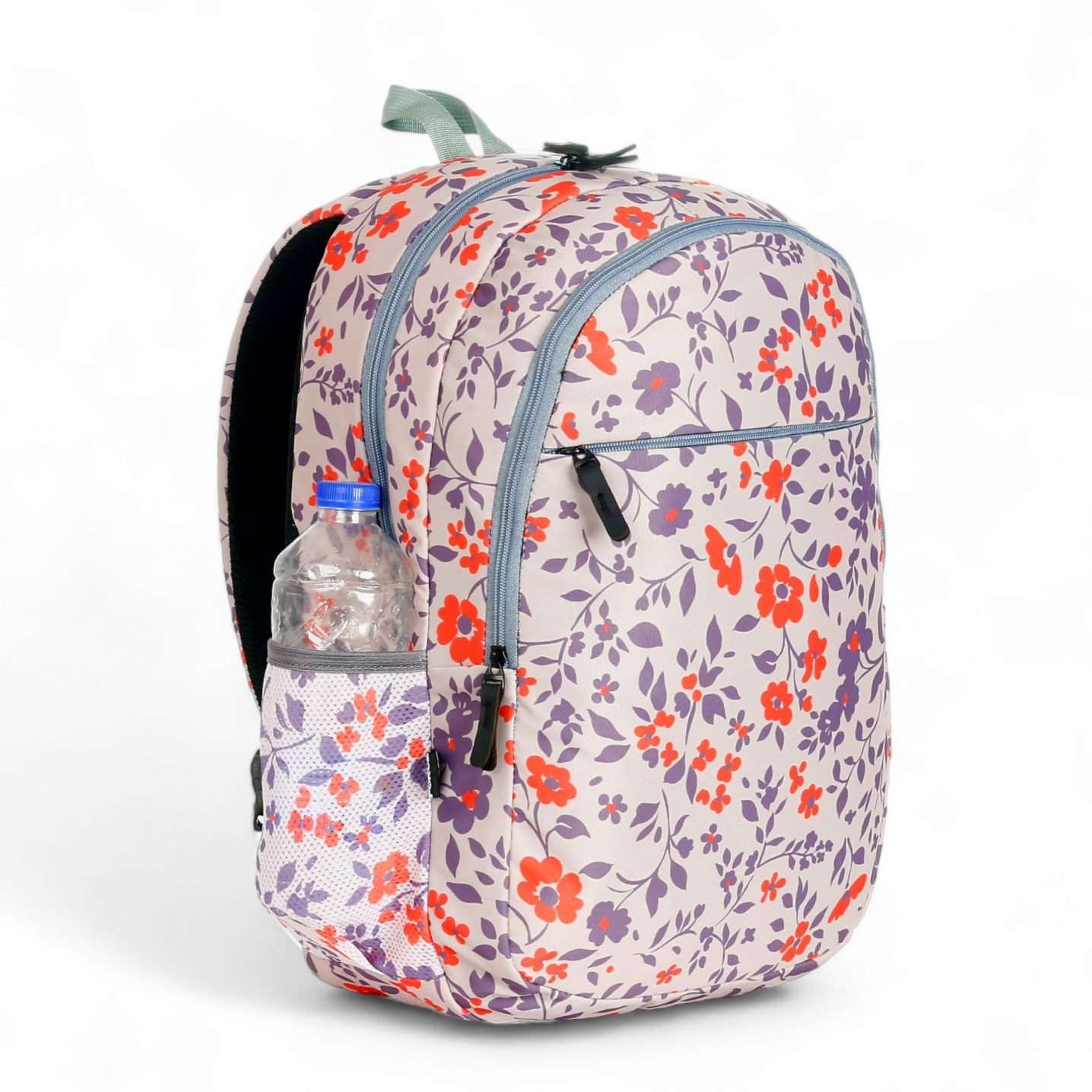 Force Backpack Unisex -floral pattern Orange - new edition - FNE034