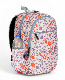 Force Backpack Unisex -floral pattern Orange - new edition - FNE034