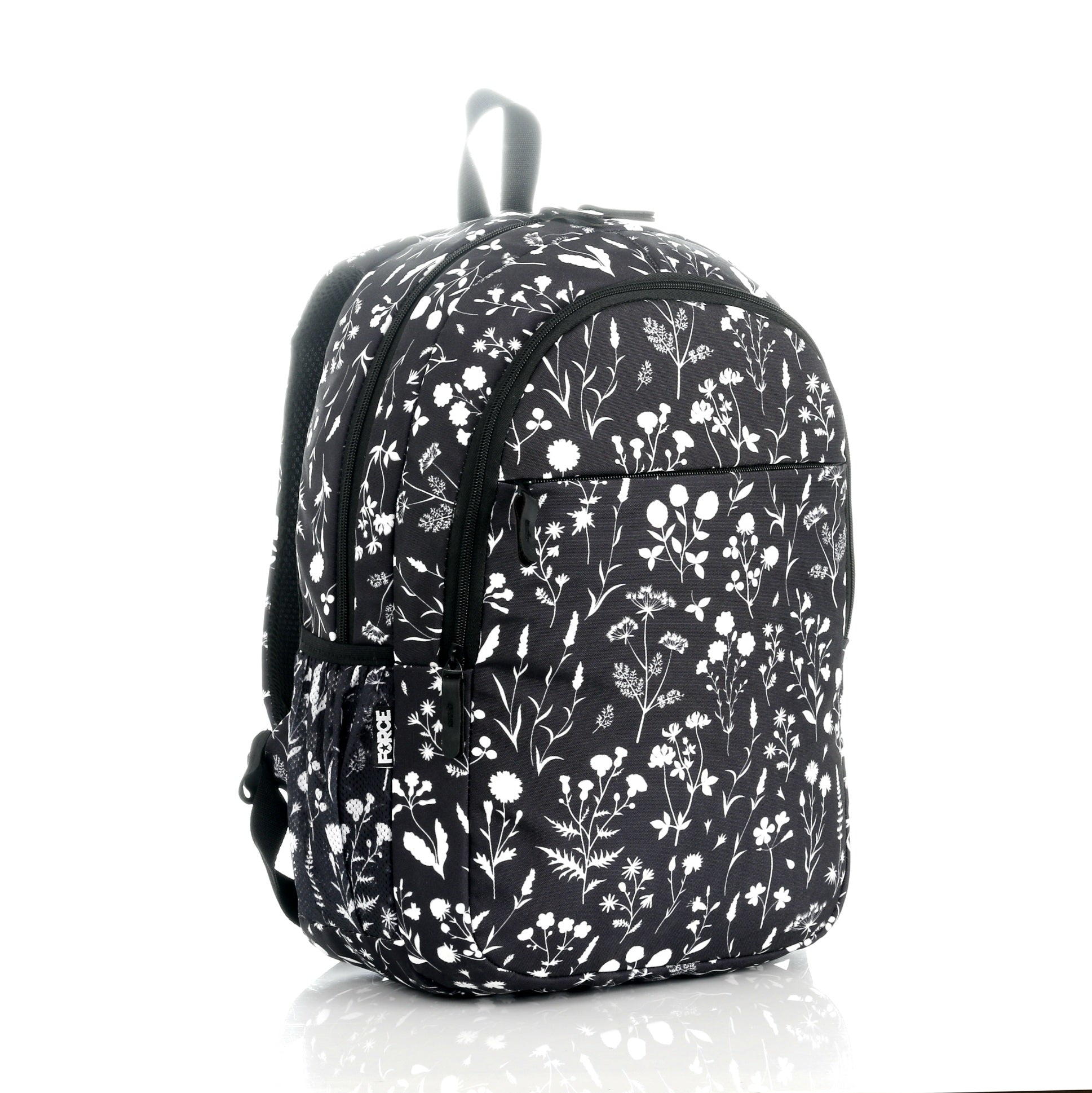 Force Backpack Unisex - floral pattern black - new edition - FNE-013