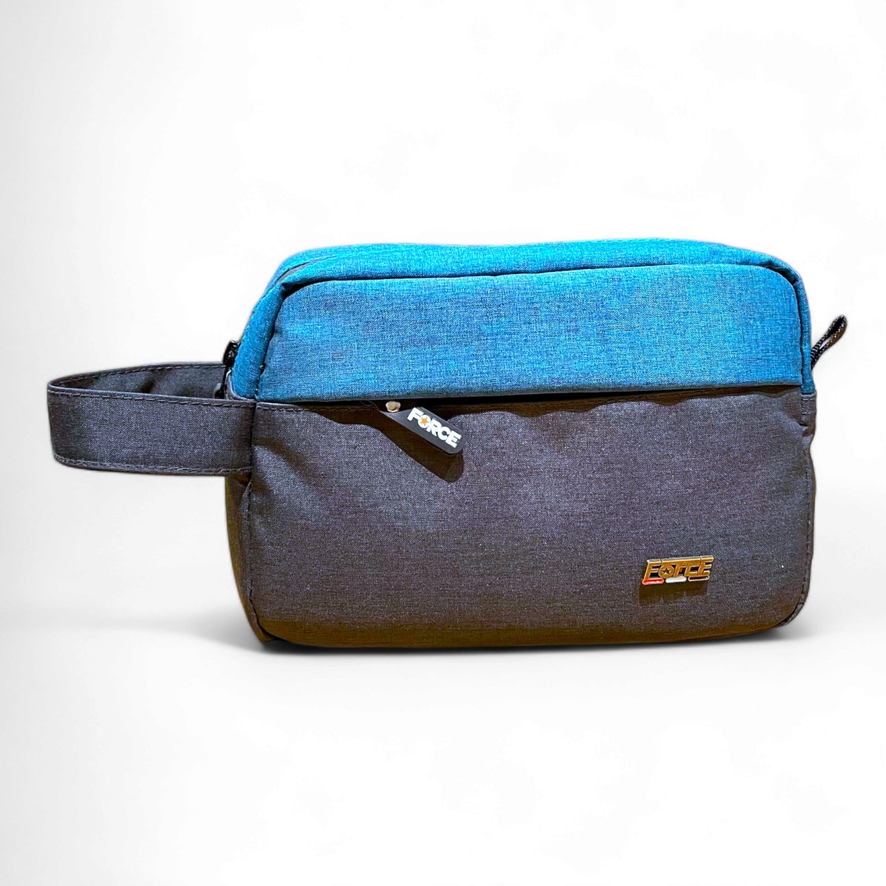 حقيبة يد للإكسسوارات وأدوات الزينة من Force Linen - رمادي / أزرق مخضر - للجنسين-FCN008