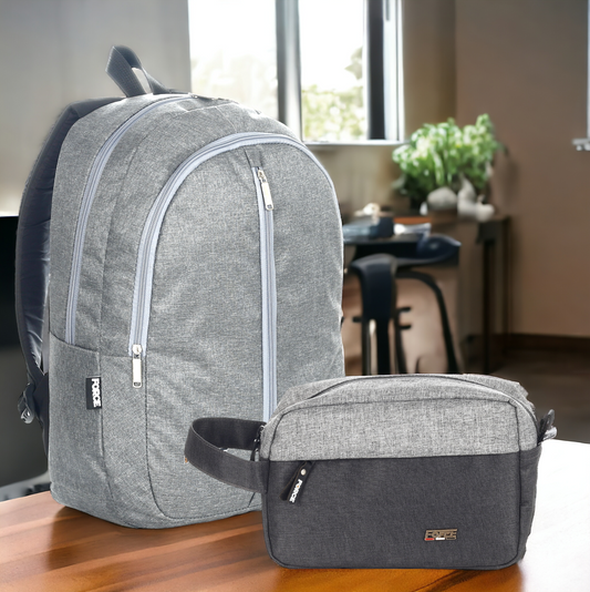 bundle Force Backpack & Toiletry Handbag - Gray - F2005