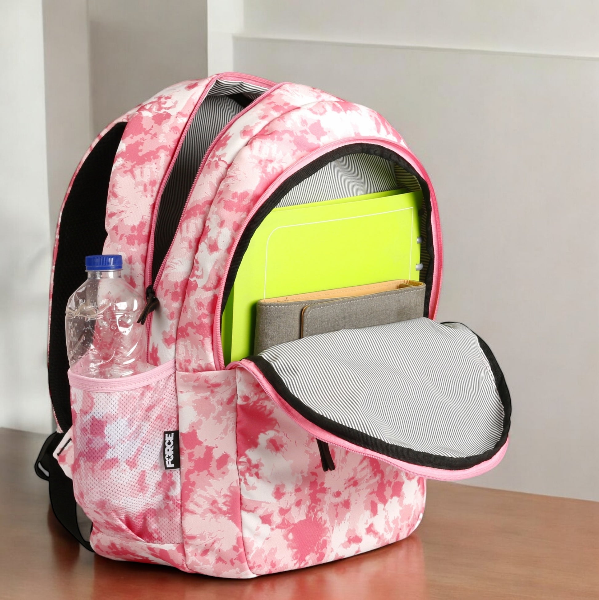 Force Backpack Unisex -pink splash pattern - new edition - FNE-006