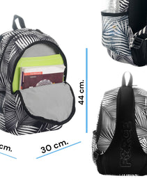 Force Backpack Unisex -black & white pattern - new edition - FNE-008