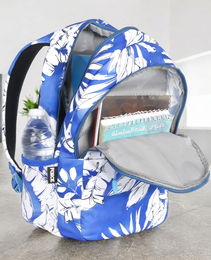 Force Backpack Unisex -floral pattern blue - new edition - FNE031