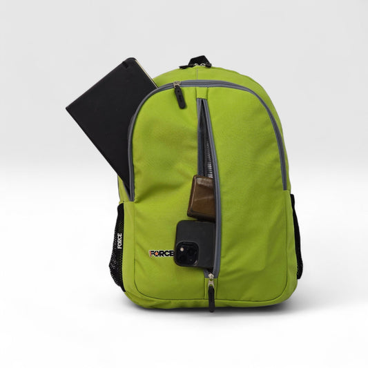 Force Basic Backpack - Fully Waterproof - Olive Green - with Gray Front Zipper FDB-20-48