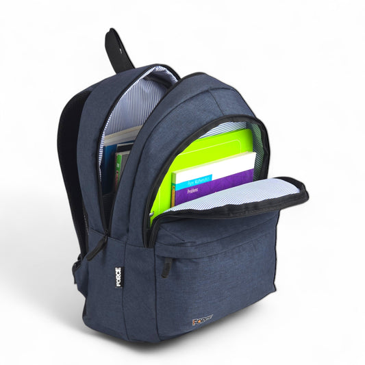 Force Laptop Backpack 14" - Advanced Basic - Navy Linen | Water resistant | FDB07