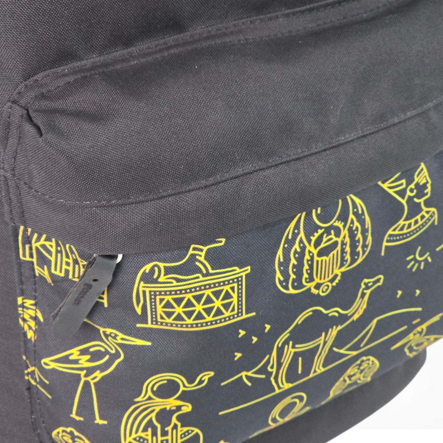 Force laptop backpack  15.6" Black with Egyptian Heritage Pattern - FG-29 - Pharaoh Vibes