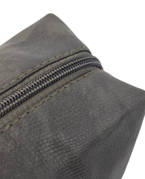 Force Unisex Genuine Leather Toiletry and Accessory Bag - Dark Olive - FCM-001