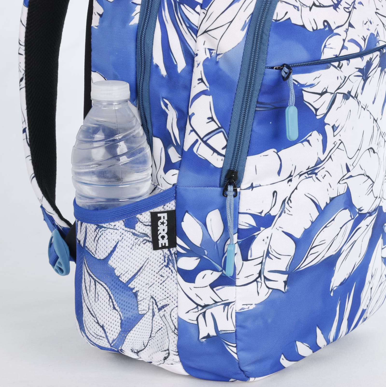 Force Backpack Unisex -floral pattern blue - new edition - FNE031