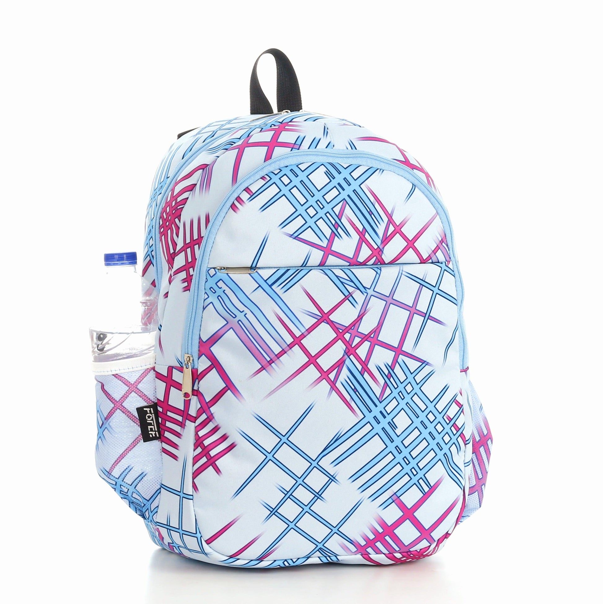 Force Backpack Unisex -blue & pink pattern - new edition - FNE-009 - FORCE STORES