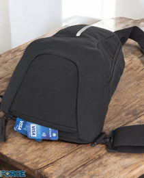 Force Flow Crossbody Bag with Reflective Stripe black color FCH01