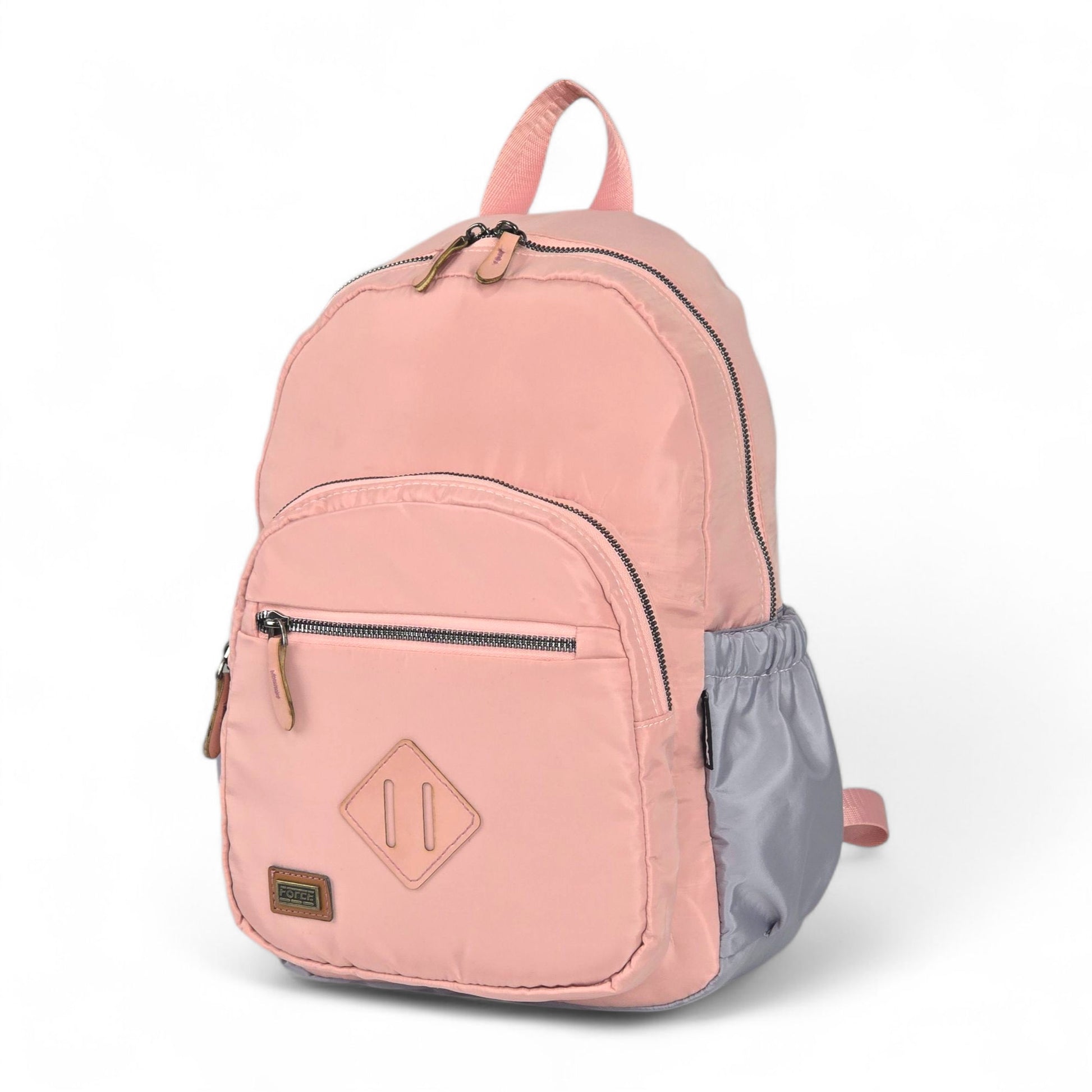 Force Girls Small Waterproof Backpack | Pink-Gray | Size 37 x 24 x 14 cm - Model FMG01