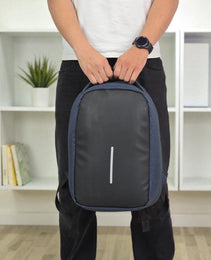 Force 20 Inch Business Laptop Bag for Travel and Short Trips - Anti-theft bag - Black&Navy linen - Anti-theft-11