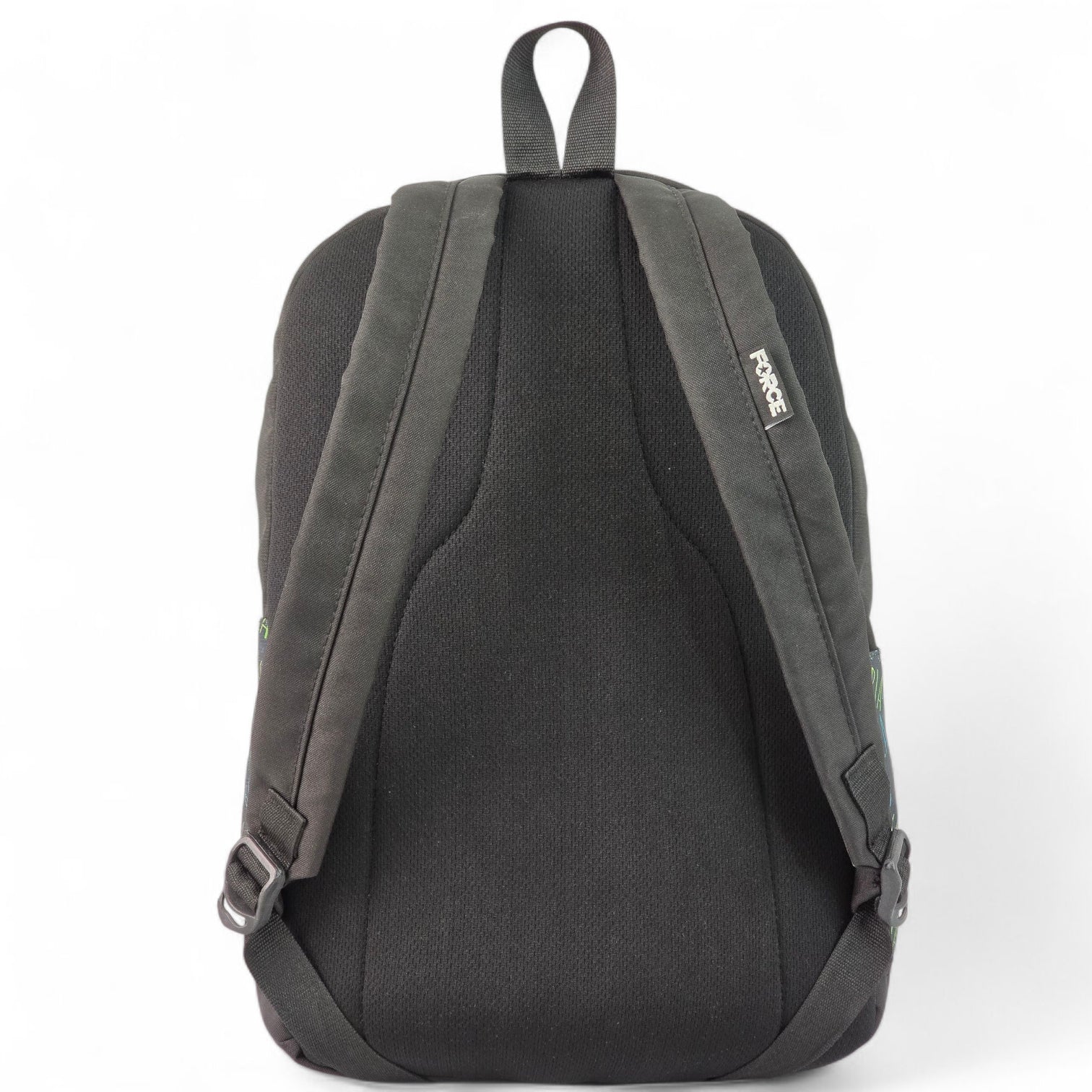 Force laptop backpack  15.6" Black color with decorations with blah blah Pattern - FG-28 - Blabla Vibes