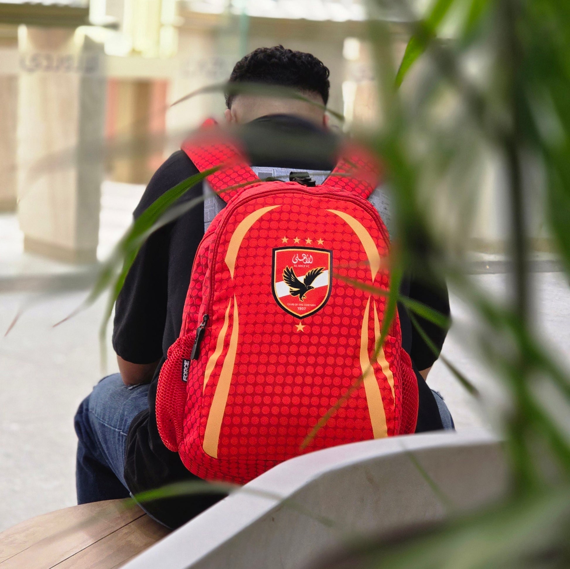 Force Backpack Unisex -Ahly pattern 2025 -Red - new edition - FNE-907-2025