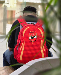 Force Backpack Unisex -Ahly pattern 2025 -Red - new edition - FNE-907-2025