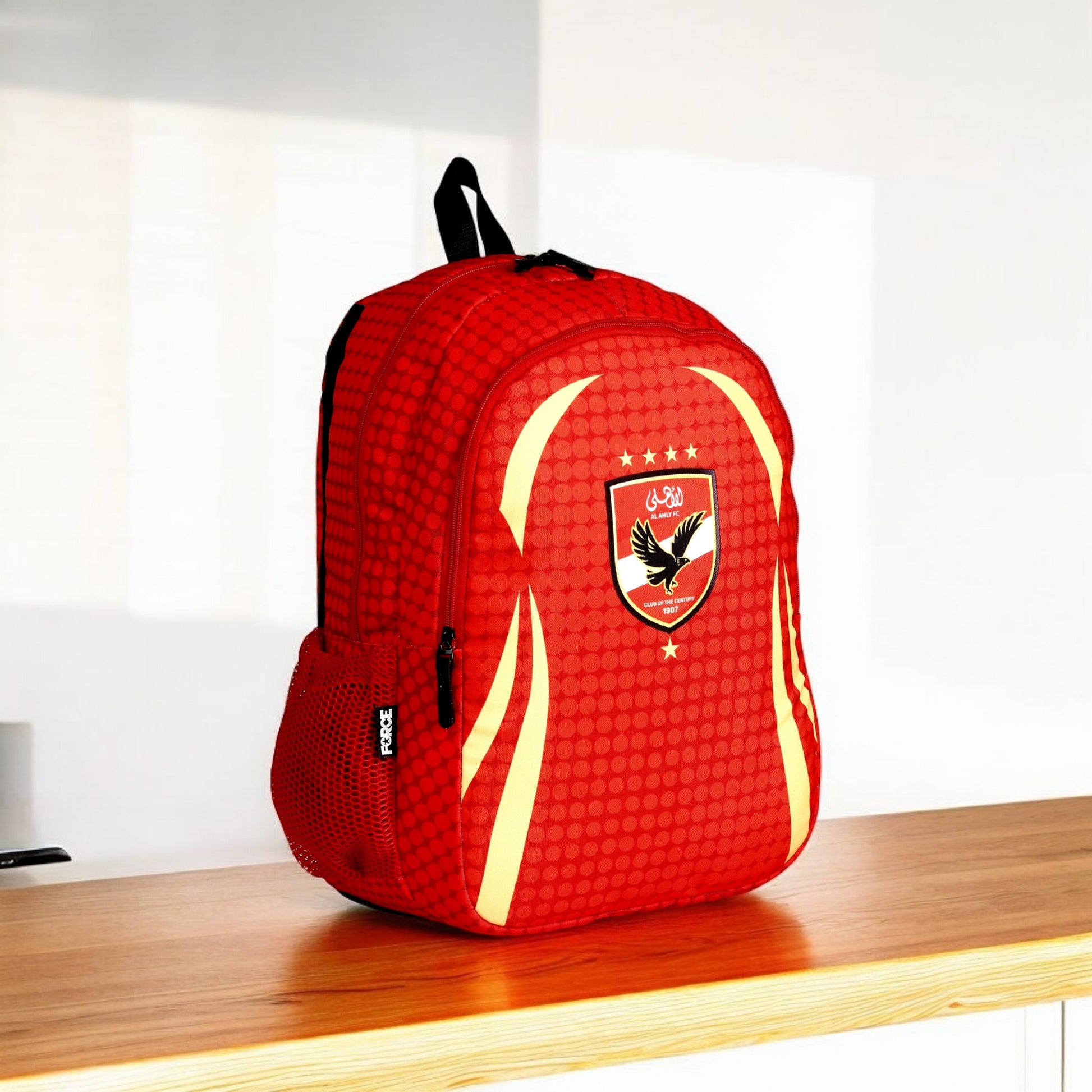 Force Backpack Unisex -Ahly pattern 2025 -Red - new edition - FNE-907-2025