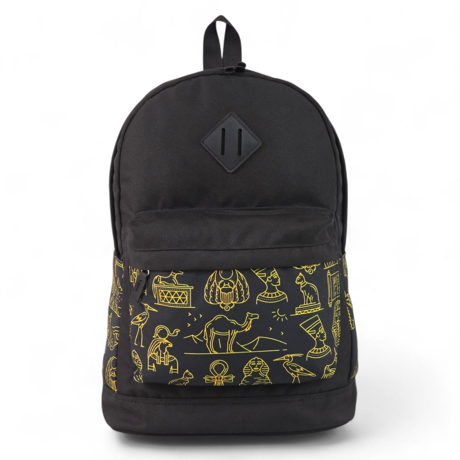 Force laptop backpack  15.6" Black with Egyptian Heritage Pattern - FG-29 - Pharaoh Vibes