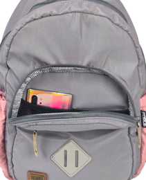 Force Girls Small Waterproof Backpack | Gray-pink | Size 37 x 24 x 14 cm - Model FMG02