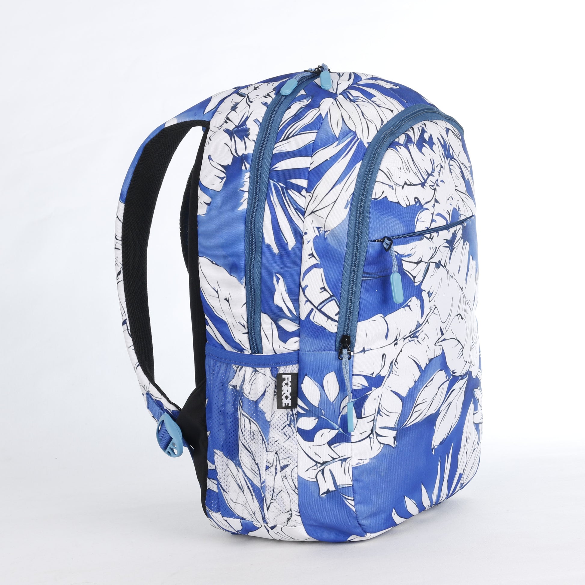 Force Backpack Unisex -floral pattern blue - new edition - FNE031