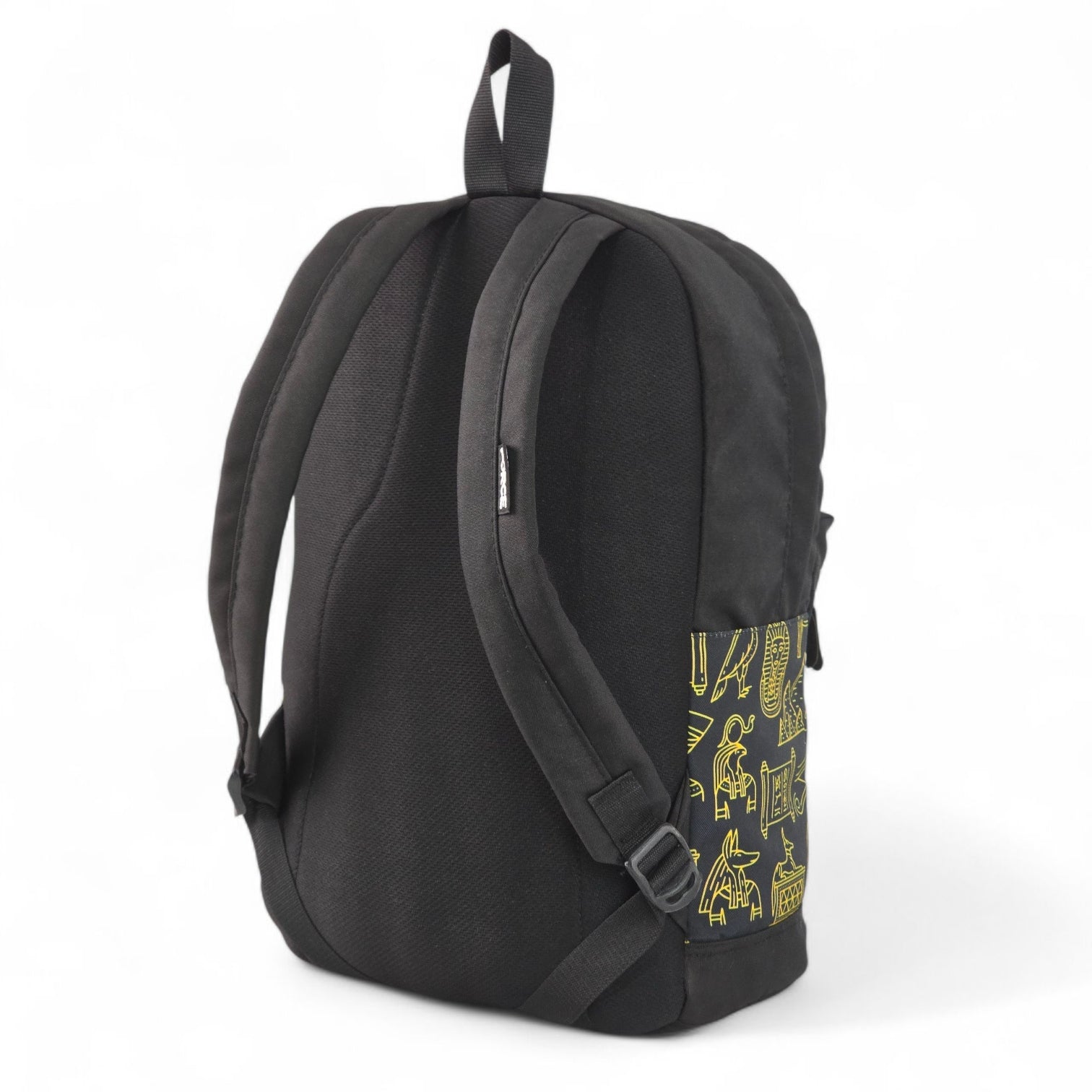 Force laptop backpack  15.6" Black with Egyptian Heritage Pattern - FG-29 - Pharaoh Vibes