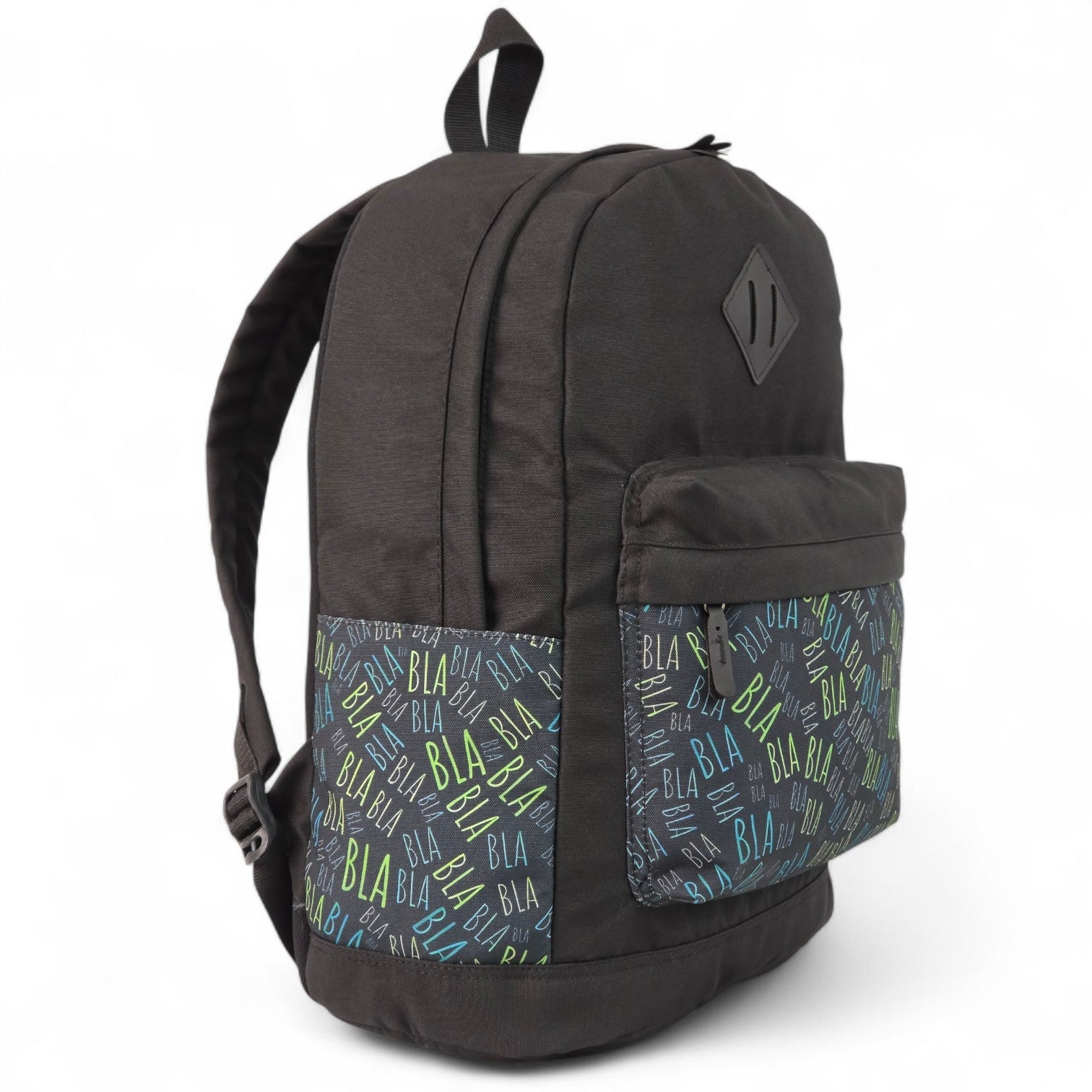 Force laptop backpack  15.6" Black color with decorations with blah blah Pattern - FG-28 - Blabla Vibes