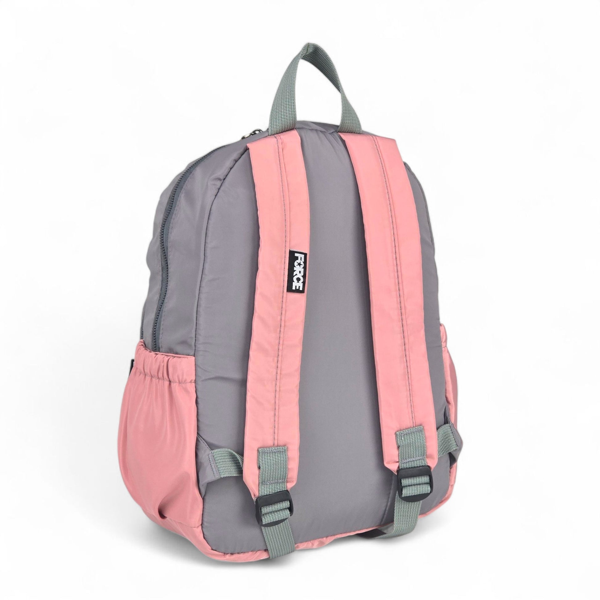 Force Girls Small Waterproof Backpack | Gray-pink | Size 37 x 24 x 14 cm - Model FMG02