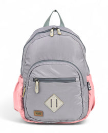 Force Girls Small Waterproof Backpack | Gray-pink | Size 37 x 24 x 14 cm - Model FMG02