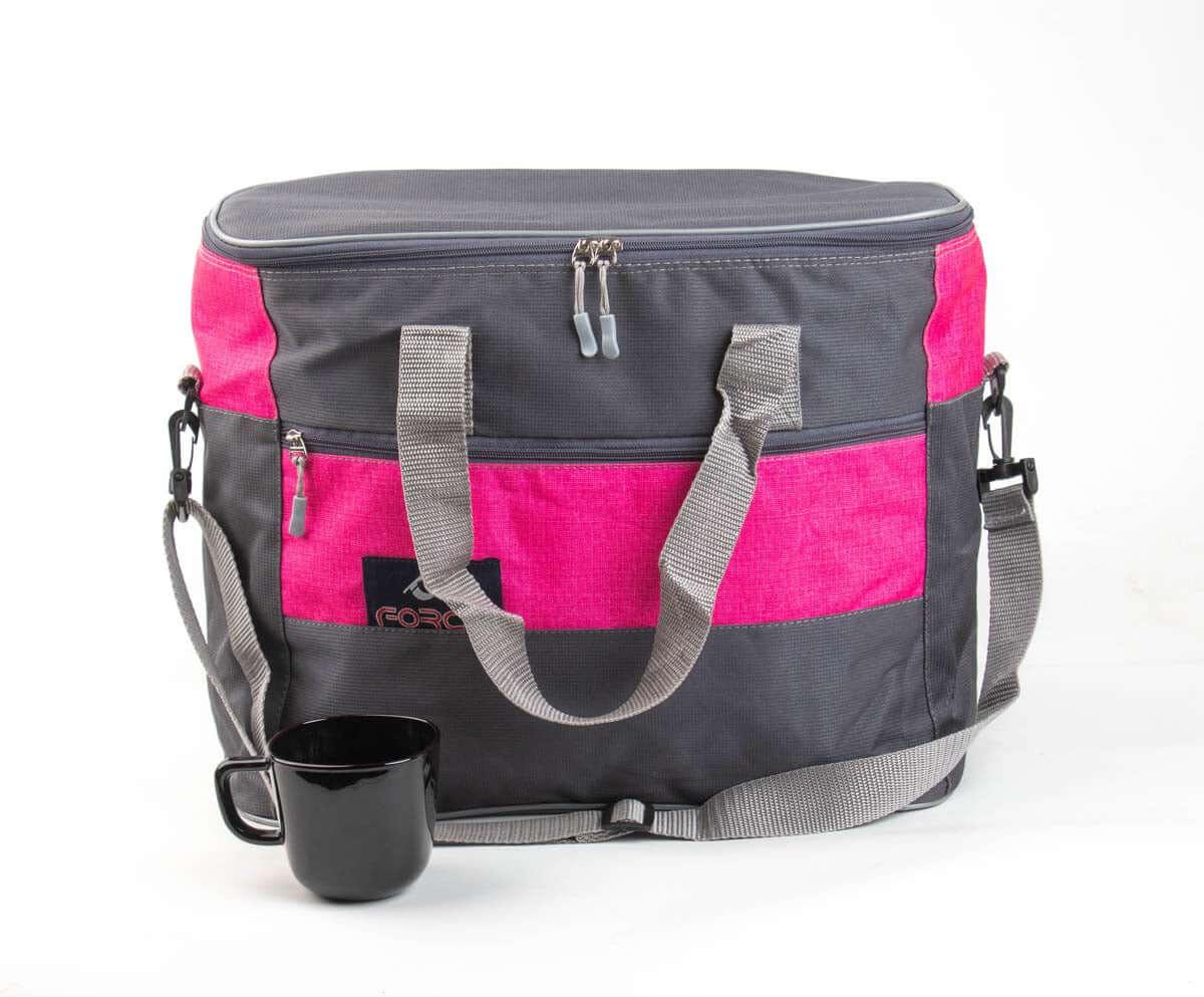 Lunch bag-Freezer/food storage bag-Pink/Gray-25-L- FC-0222 - FORCE STORES